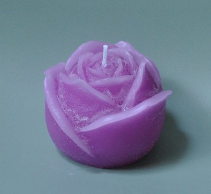 Kaars ronde roos €4,00