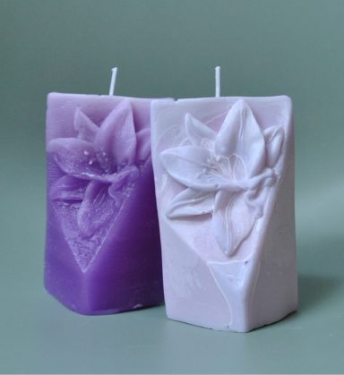 Kaars 3D bloem €4,00