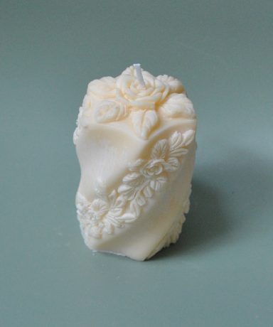 Kaars gedraaide bloem €3,50