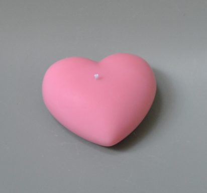 Kaars groot hart €3,50
